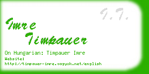 imre timpauer business card